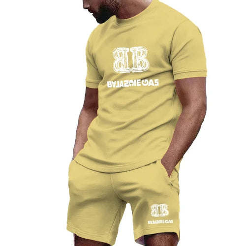 Casual T-Shirt Shorts Joggers Sets