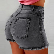 Load image into Gallery viewer, High Waist Denim Stretch Shorts